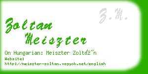 zoltan meiszter business card